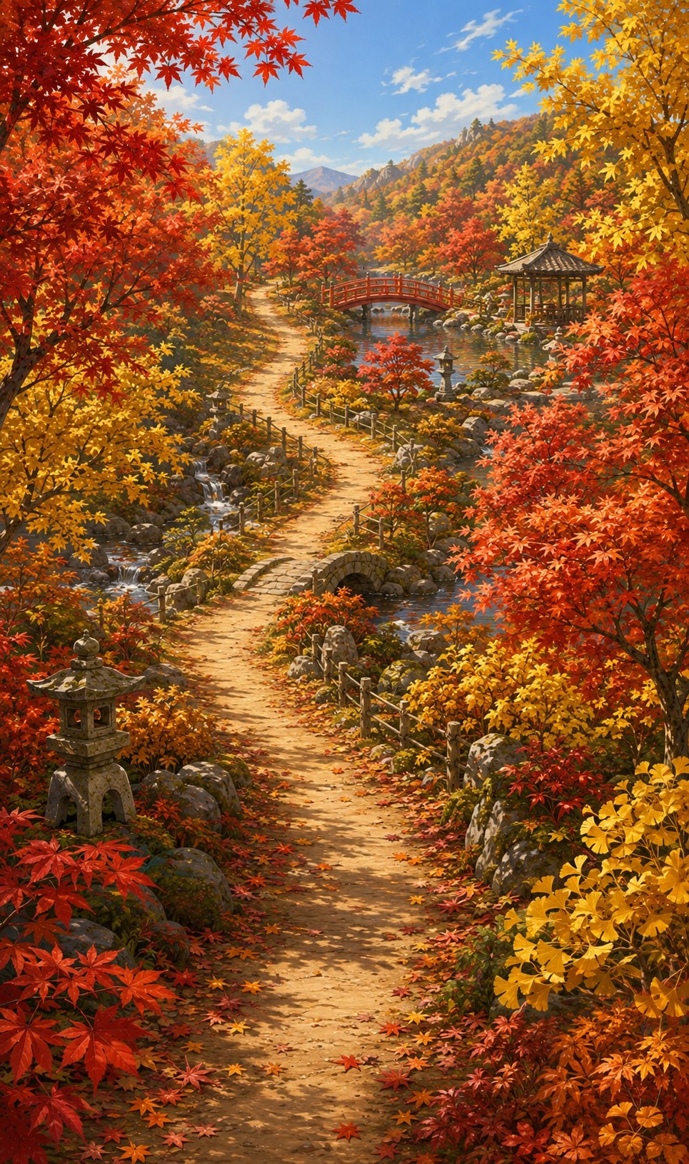秋の旅のステージ背景